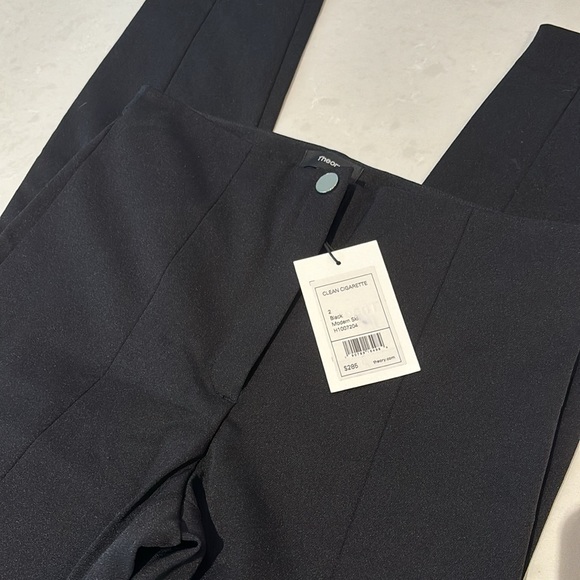 Theory Clean Cigarette Modern Ski Stretch Nylon Ankle Pants size 2 Black NWT - Picture 4 of 10
